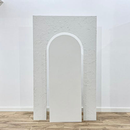 WHITE TEXTURED ARCH DOOR FRAME WITH FILLER ARCH